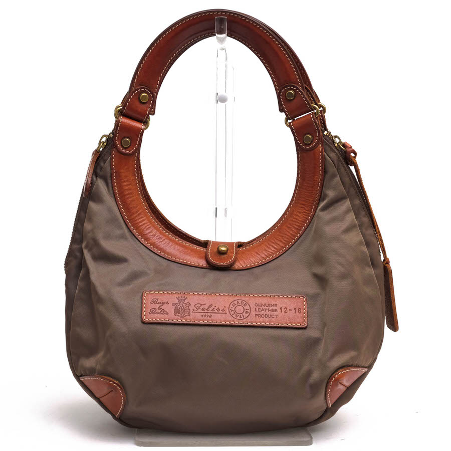 新品☆Felisi ハンドバッグ 12-16 Felisi 12/16/DS / フェリージ 伊リモンタ社ナイロン バケッタレザー