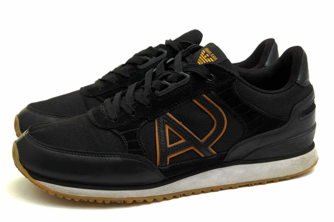 ARMANI JEANS 935028 7P424 / アルマーニジーンズ 一部牛革 ブラック