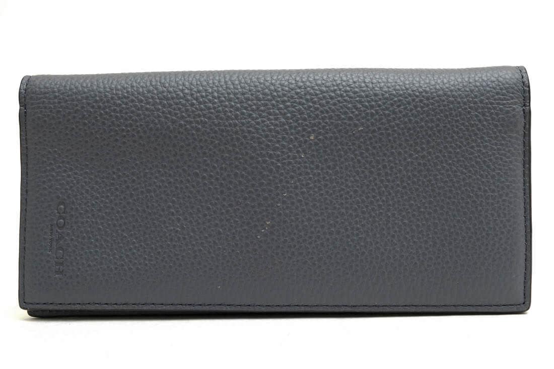 新品コーチCOACHブレストポケットウォレットペブルレザー札入れ長財布