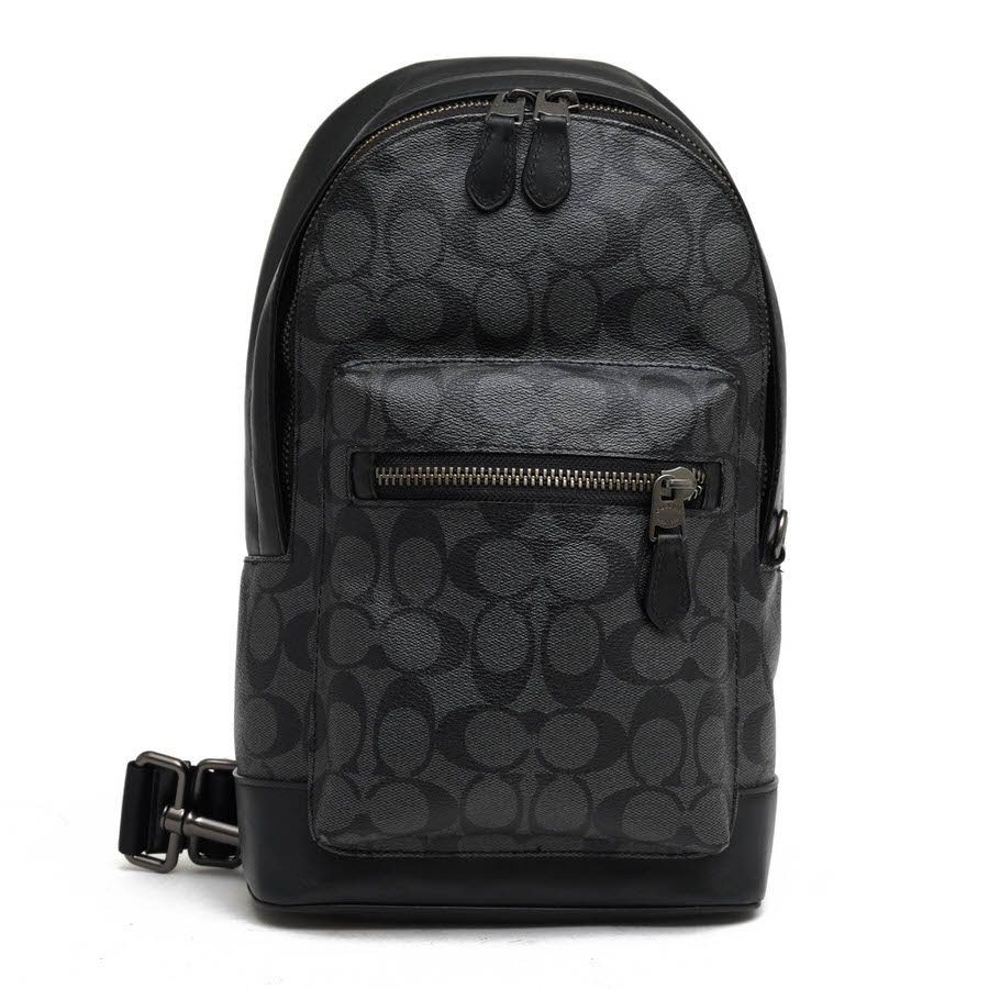COACH 2853 West Pack In Signature Canvas Charcoal Black / コーチ 
