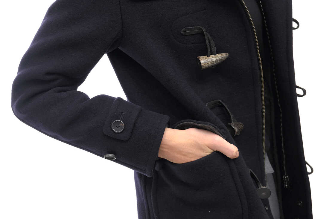 Scye サイ Basics フード付き ネイビー 紺 ダッフルコート レディース Branding