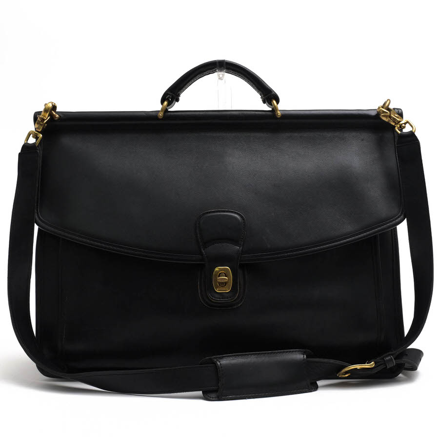 コーチ ビジネスバッグ ブリーフケース 肩掛け 黒 ブラック 5266 COACH 5266 Beekman ビークマン ブリーフ X / コーチ フラップ式