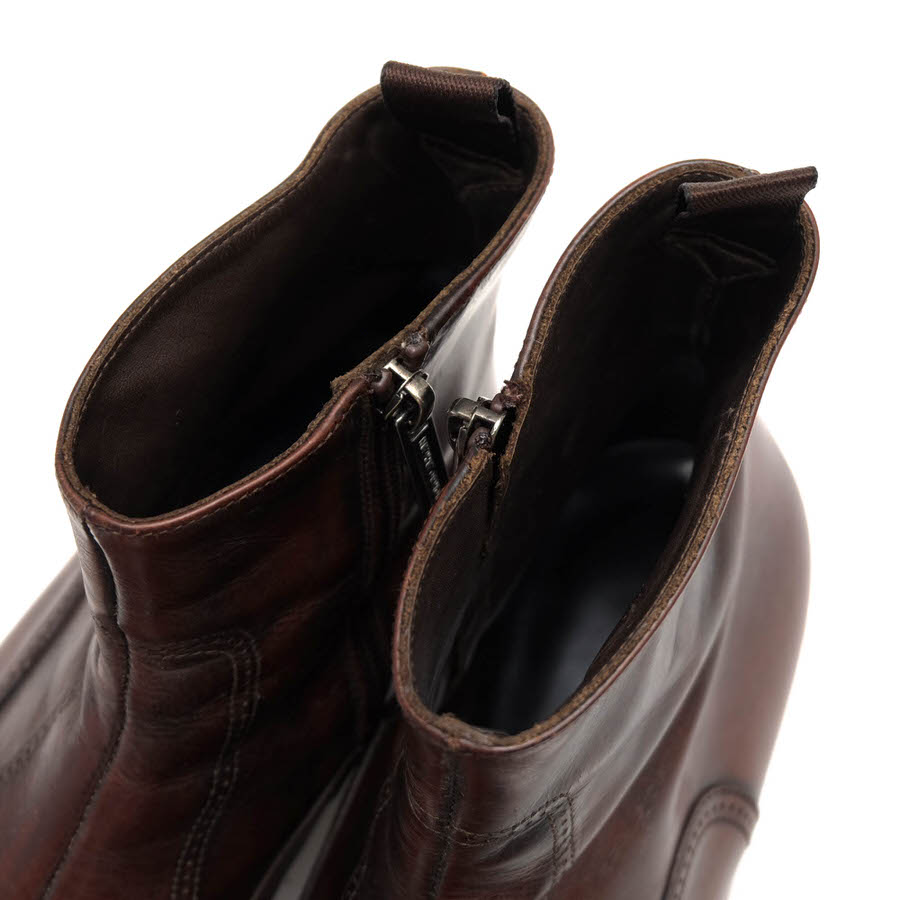 Giorgio Armani アルマーニ サイドジップブーツ X2m134 Xc4 Ankle Booties 牛革 アンティーク加工 キャップトゥ Www Theivyspa Com