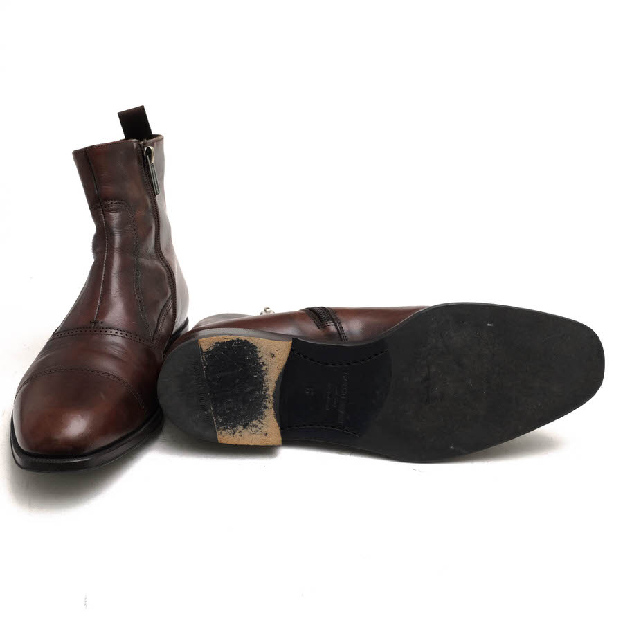 Giorgio Armani アルマーニ サイドジップブーツ X2m134 Xc4 Ankle Booties 牛革 アンティーク加工 キャップトゥ Www Theivyspa Com