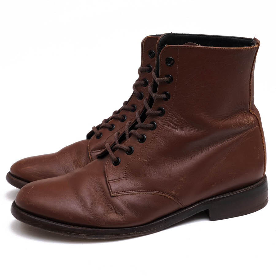 COX 8 HOLE LEATHER BOOTS / ジョージコックス VICTIM ヴィクティム別注 レザーソール ブラウン