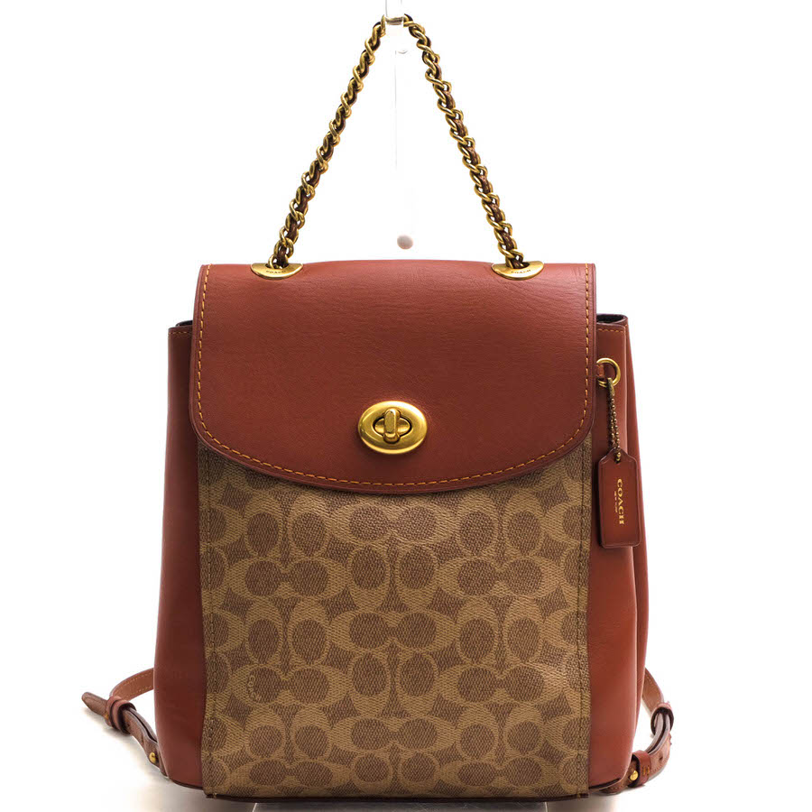 COACH 38585 Parker convertible backpack in signature canvas 