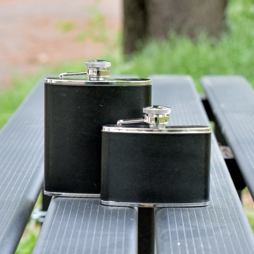 レザーフラスコ ブラック 6オンス | HIGHMOUNT,カップ/フラスコ | High