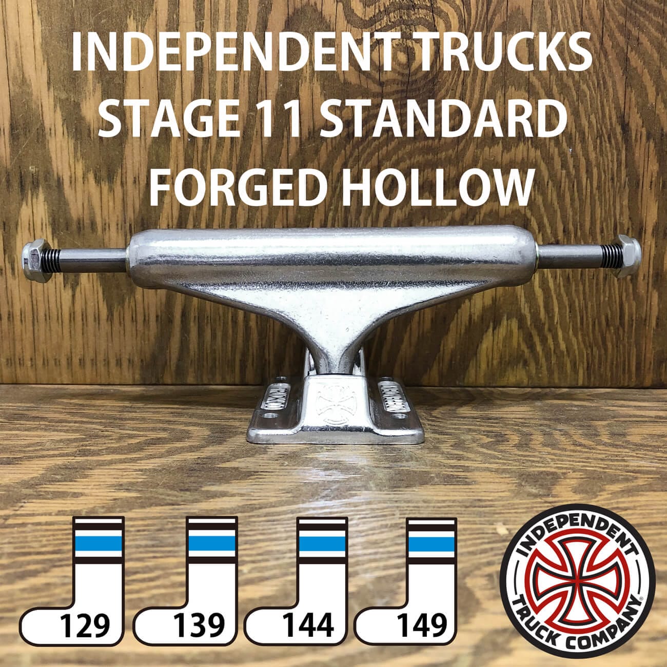 INDEPENDENT STAGE11 FORGED HOLLOW SILVER STANDARD TRUCKS 129-149
