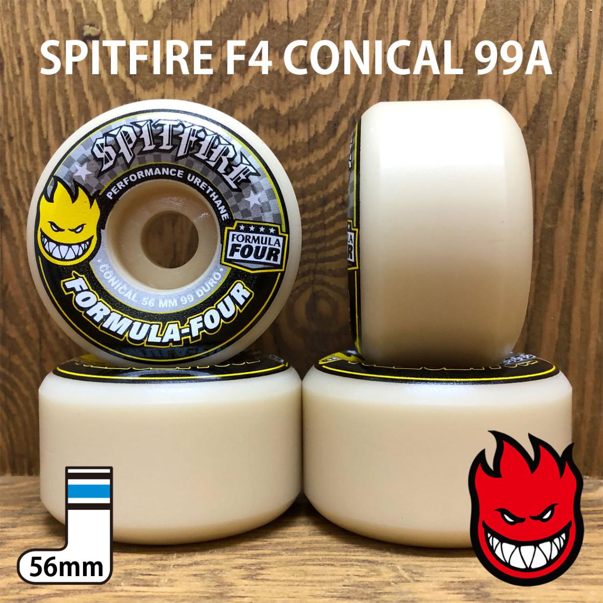 【スクエア】SPITFIRE F4 CONICAL 99A 56mm YELLOW PRINT
