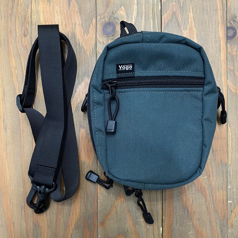 VAGA DOUBLE POUCH SLATE BLUE