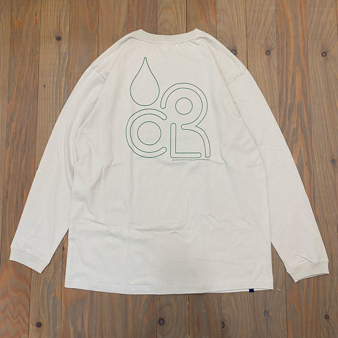 COLOR COMMUNICATIONS DRIP EMB CLR LONG TEE