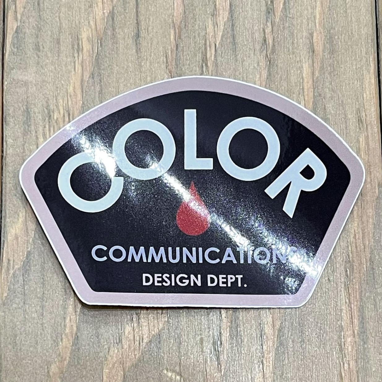 COLOR COMMUNICATIONS DESIGN DEPT. STICKER