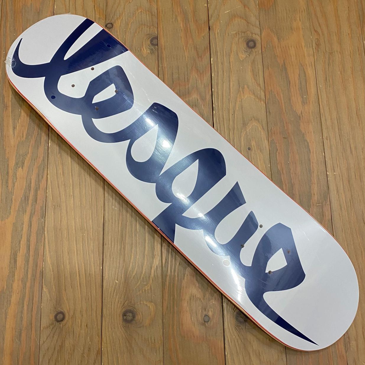 LESQUE TEAM LOGO WHITE/NAVY KIDS DECK 7.0 /7.25/7.375｜SKATEBOARD