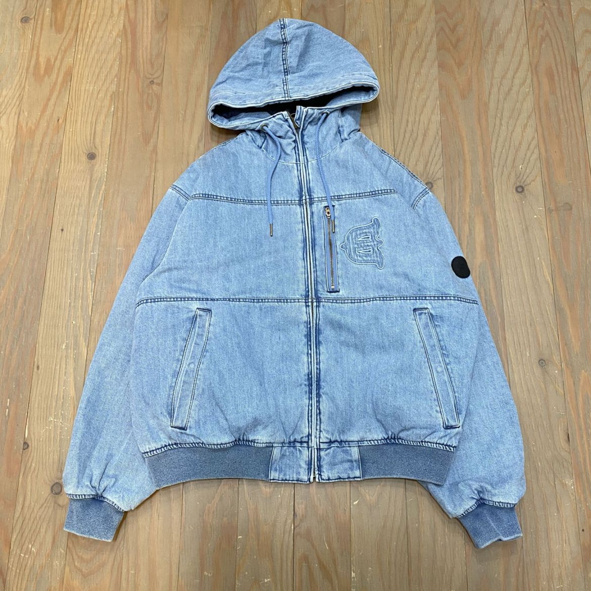 EVISEN EYE FIRE DENIM PUFF JACKET