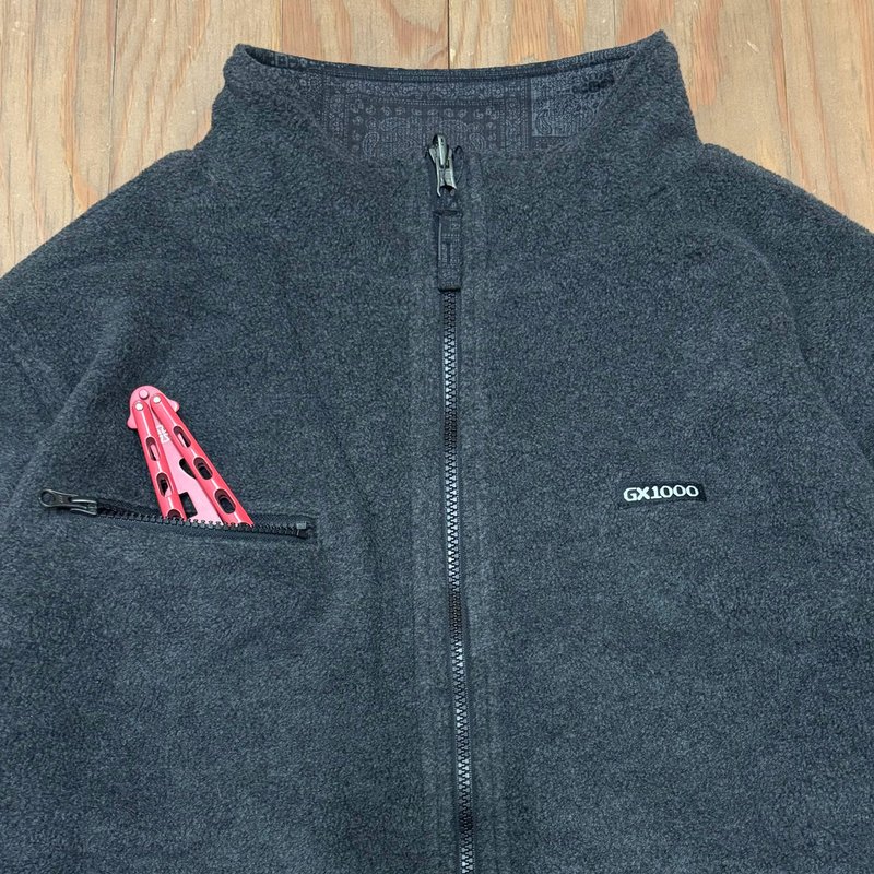 GX1000 黒 フリースジャケット スケートブランド GX1000 REVERSIBLE POLAR FLEECE JACKET｜JKT｜スケートボード通販
