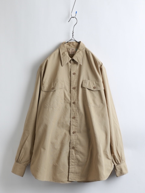 【Vintage】60年代コットンポプリンシャツ 60's U.Sミリタリーコットンポプリンファティーグシャツ [One