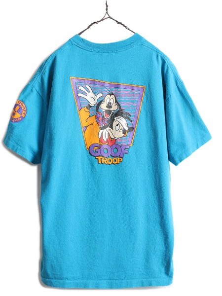 90s USA製 ☆ グーフィー 3面 プリント Tシャツ ( メンズ XL