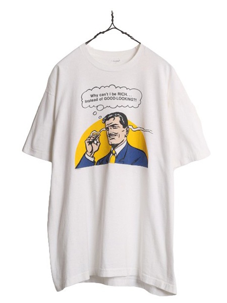 90s USA製 ☆ アメコミ アート イラスト プリント Tシャツ