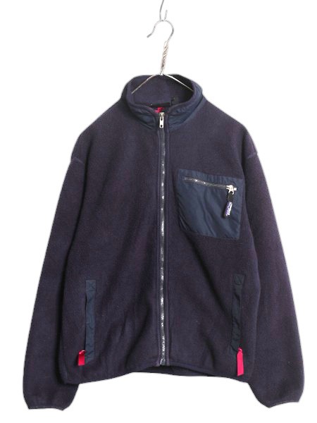 patagonia - 90s USA製 パタゴニア フルジップ フリース ジャケット レディース M 程/ 91年製 オールド アウトドア ジャンパー ハイネック パチポケ 紺 000000082249_stTpcCc.jpg