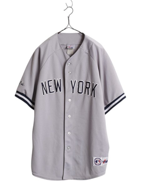 MLB Majestic ヤンキース ベースボール シャツ メンズ L / 古着 ユニフォーム ゲームシャツ メジャーリーグ 半袖シャツ 大リーグ ジャージ 楽天市場】MLB Majestic ヤンキース ベースボール シャツ メンズ