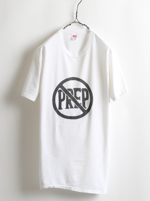 80's Hanes No Prep Stain Print T-Shirt (L)