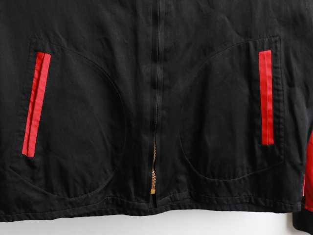 40's Unknown 2 Tone Satin Sports Jacket (about S)