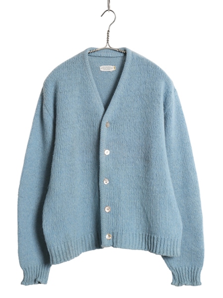 60s 70s ☆ モヘア ニット カーディガン メンズ M / 古着