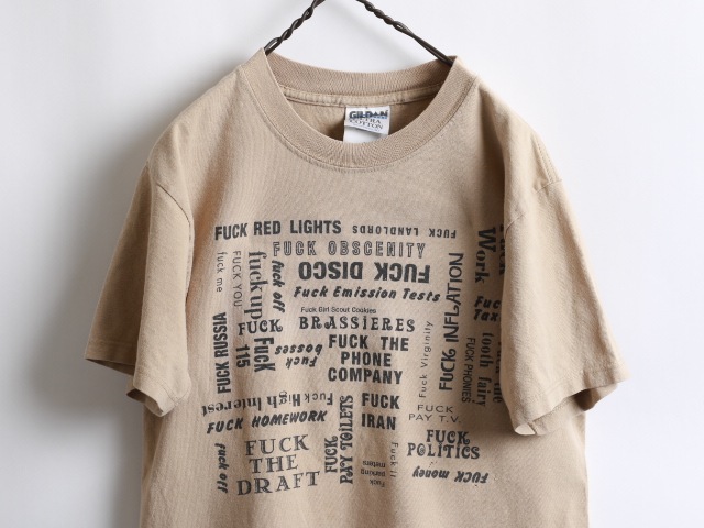 90's Fuck Print T-Shirt Made In Canada (S)