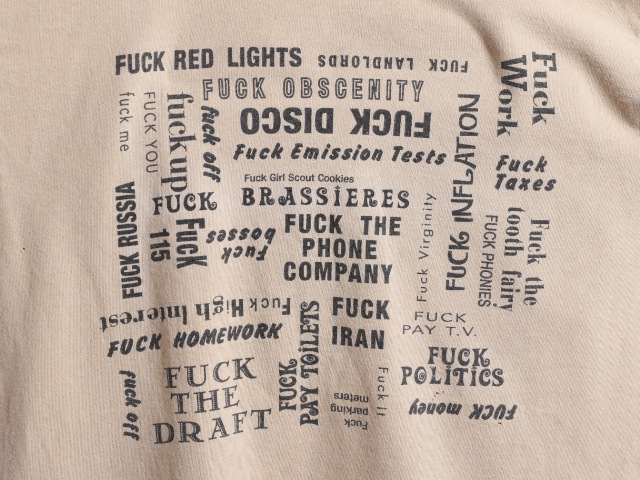 90's Fuck Print T-Shirt Made In Canada (S)