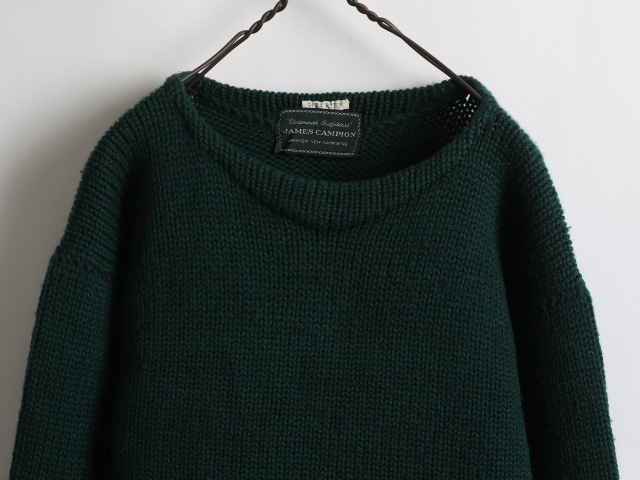 50's James Campion Boat Neck Wool Knit Sweater (about S~M)
