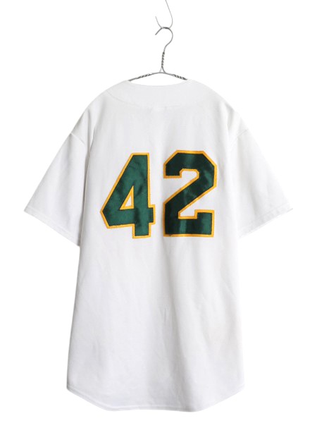 アスレチックス ベースボール シャツ メンズ XXL 程/ 古着 MLB オフィシャル マジェスティック 大リーグ ユニフォーム 大きいサイズ 重ね着 アスレチックス ベースボール シャツ メンズ XXL 程/ 古着 MLB