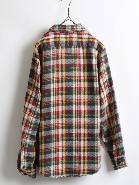 70's Big Mac Check Havy Flannel L/S Shirt (M)