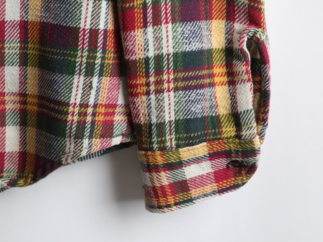 70's Big Mac Check Havy Flannel L/S Shirt (M)