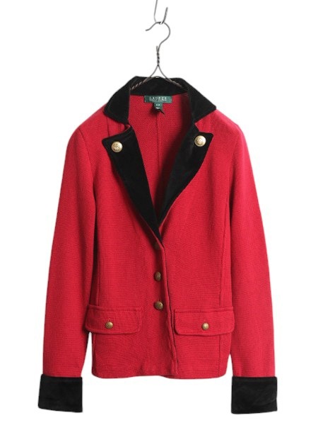 【入手困難】RALPH LAUREN テーラードジャケット ニット 切り替え ロゴクレスト ニット ブレザー （テーラードジャケット）｜POLO