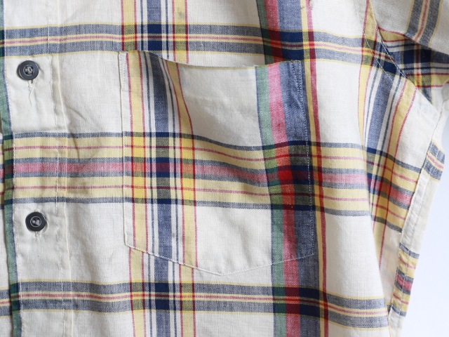 60's Bradfield S/S Madras Check Cotton Shirt (L)
