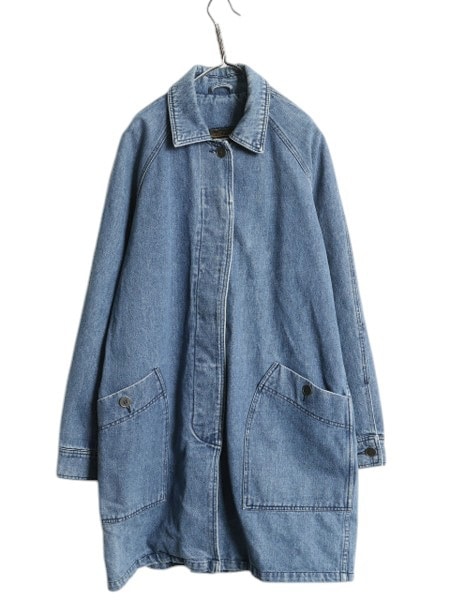 80s Eddie Bauer デニム ハンティングジャケット カバーオール L 中古・古着通販】Eddie Bauer (エディーバウアー) 80S デニム