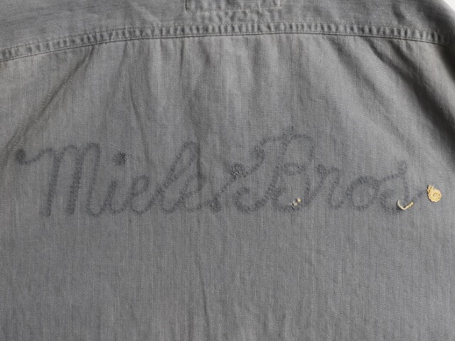 60's Unknown Grey HBT Work Shirt (16)