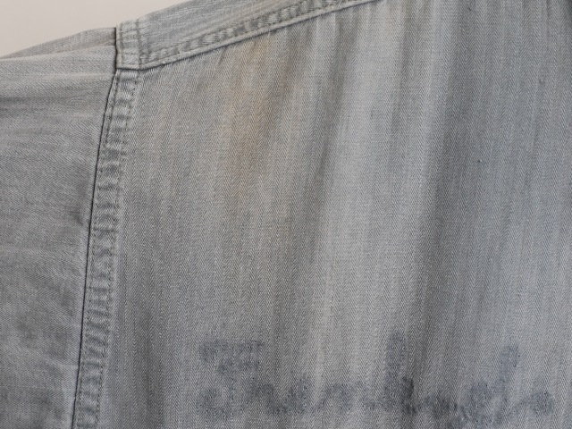 60's Unknown Grey HBT Work Shirt (16)