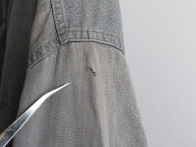 60's Unknown Grey HBT Work Shirt (16)