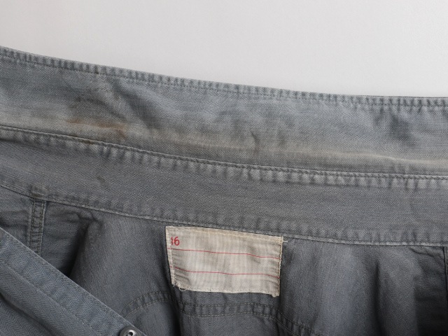 60's Unknown Grey HBT Work Shirt (16)