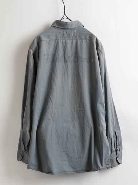 60's Unknown Grey HBT Work Shirt (16)