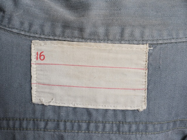 60's Unknown Grey HBT Work Shirt (16)