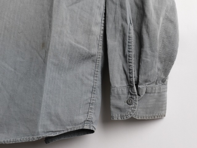 60's Unknown Grey HBT Work Shirt (16)