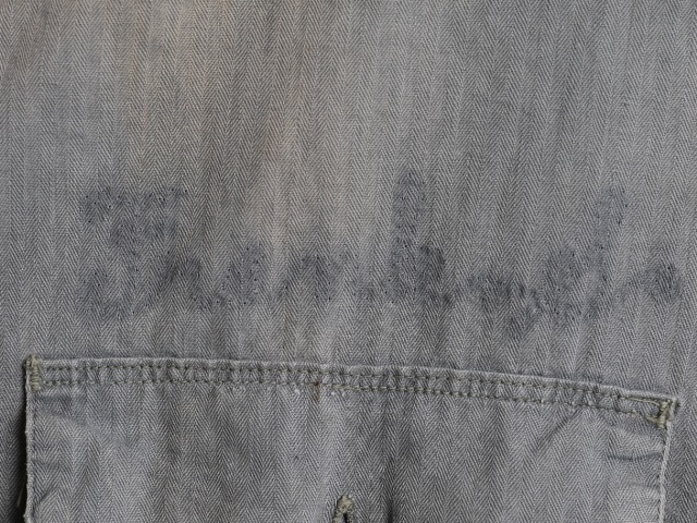 60's Unknown Grey HBT Work Shirt (16)