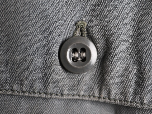 60's Unknown Grey HBT Work Shirt (16)