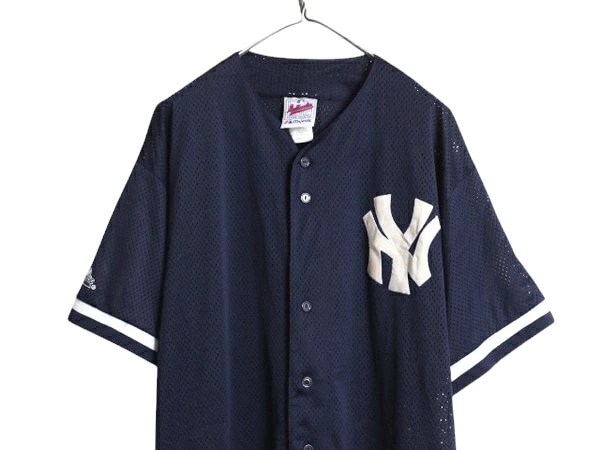 USA製 ヤンキース ベースボール シャツ メンズ XXL / MLB オフィシャル マジェスティック 大リーグ ユニフォーム 大きいサイズ 半袖シャツ b-apd27y23n13y9f33.jpg