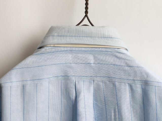 Dead Stock 50's Du Taurier Sax Blue Stripe Cotton B/D Shirt (15-35)