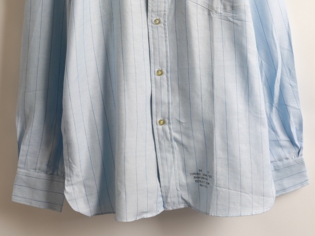 Dead Stock 50's Du Taurier Sax Blue Stripe Cotton B/D Shirt (15-35)