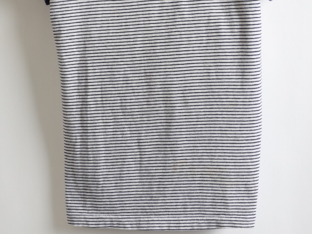 60��70's Unknown High Neck Rib Border T-Shirt (about S)