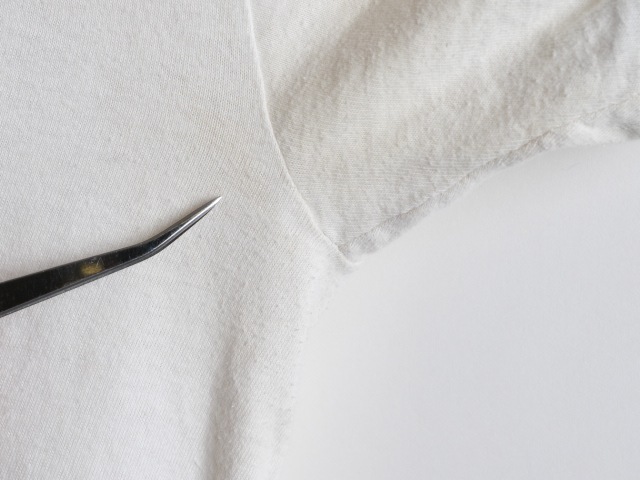 60's USNA Stain Logo Print Ringer Cotton T-Shirt (about L)